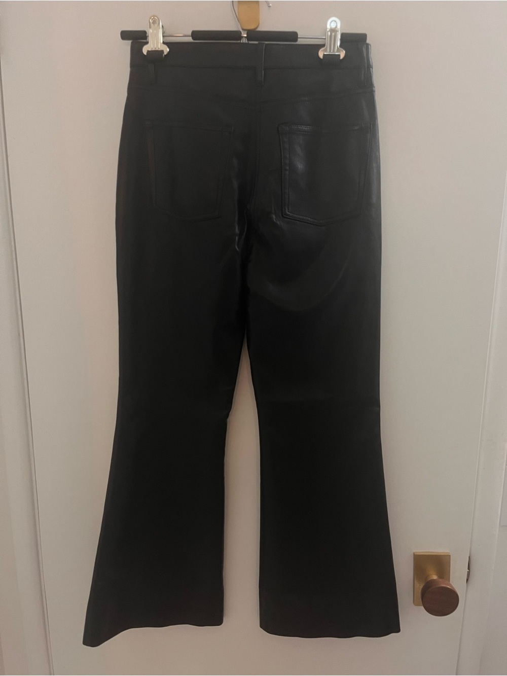 Wilfred Black Faux Leather Flare Pants